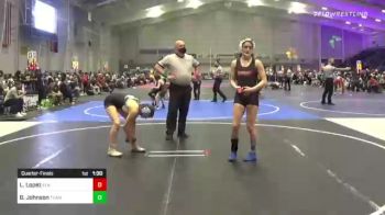 116 lbs Quarterfinal - Loretta Lopez, Elk Grove vs Bianca Johnson, Team Takedown