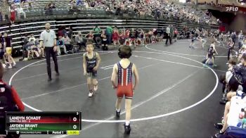55 lbs Round 4 (6 Team) - Landyn Schadt, Iowa USA Red vs Jayden Brant, Kansas Mamba