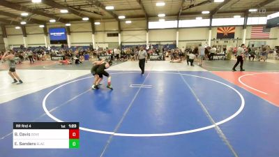 98 lbs Rr Rnd 4 - Bryson Davis, Dove Creek vs Elliott Sanders, BlackCat WC