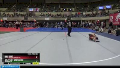 70 lbs Cons. Round 2 - Grayson Stenberg, Team Nazar vs Axl Kind, Crass Trained Wrestling