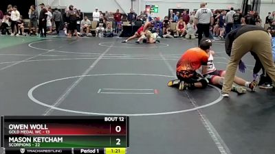 150 lbs Round 3 (8 Team) - Mason Ketcham, Scorpions vs Owen Woll, Gold Medal WC