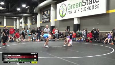 146 lbs Round 3 (4 Team) - Makayla Liska, Female Elite Wrestling vs Beckah Gossman, Nebraska Wrestling Academy