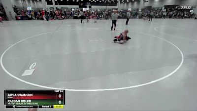 95 lbs Cons. Round 2 - Jayla Swanson, Iowa vs Raegan Risler, Victory School Of Wrestling