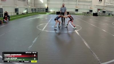 48-52 lbs Round 1 - Tyler Hicklin, Donahue Wrestling Academy vs Kaden Harbarger, Roughhouse