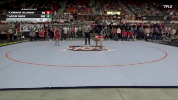 115 lbs Quarterfinal - Adelia Riggs, Burlington Hs vs Carrigan Dellinger, Rose Hill HS