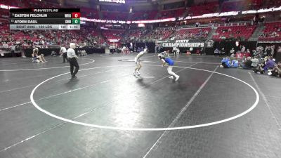 120 lbs Quarters - Easton Felchlin, Wrightstown vs Ayden Daul, Chilton/Hilbert