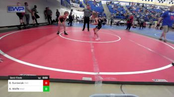 55 lbs Semifinal - Birdie Surowiak, Claremore Wrestling Club vs Aidyn Wolfe, Heat