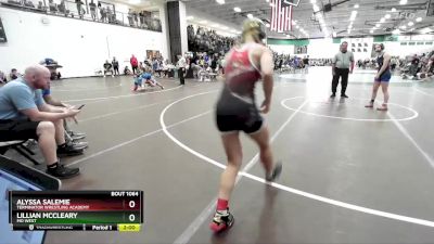 115 lbs Quarterfinal - Alyssa Salemie, Terminator Wrestling Academy vs Lillian McCleary, MO West