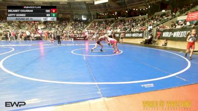 55 lbs Round Of 16 - Delaney Coleman, Fightin Irish Wrestling Club vs Letty Gomez, Indianola Mat Tribe