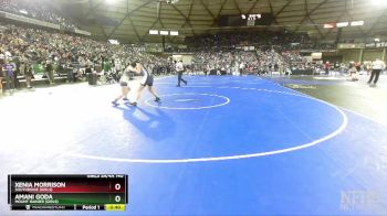 Girls 3A/4A 140 Cons. Round 2 - Amani Goda, Mount Rainier (Girls) vs Xenia Morrison, Southridge (Girls)