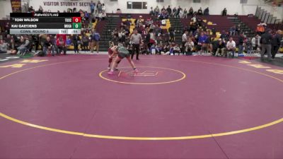 145 lbs Cons. Round 5 - Tori Wilson, Tuscarawas Valley HS vs Kai Gaetjens, Mogadore High School