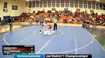 106 lbs Quarterfinal - Daxton Booth, Scapppoose vs Kyle Schertenleib, Hillsboro