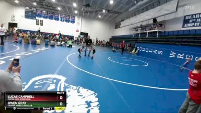 35-39 lbs Round 2 - Owen Gray, Casper Wrestling Club vs Lucas Campbell, Camel Kids Wrestling