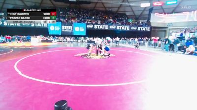 Boys 3A 106 lbs Champ. Round 2 - Trey Baldwin, West Seattle vs Farzad Karimi, Kent Meridian