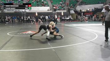 6A 126 lbs Quarterfinal - Caleb Barry, Buckhorn vs Drew Bensinger, Pell City