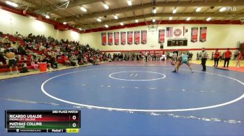 165 lbs 3rd Place Match - Ricardo Ugalde, Fresno City College vs Mathias Collins, Unattached