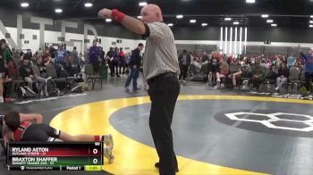 90 lbs Placement Matches (8 Team) - Ryland Aston, Outlaws Xtreme vs Braxton Shaffer, Burnett Trained (OH)