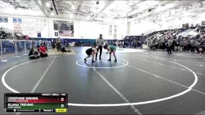 140 lbs Cons. Semi - Eliana Trevino, Aliso Niguel vs Josephine Wiener, Harvard Westlake