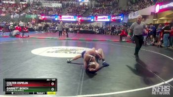 AA - 120 lbs Quarterfinal - Garrett Bosch, Glacier (Kalispell) vs Colter Espelin, Butte