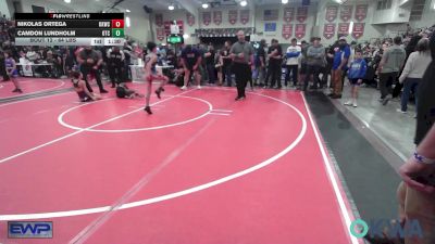 64 lbs Quarterfinal - Nikolas Ortega, Keystone Kids Wrestling Club vs Camdon Lundholm, Owasso Takedown Club