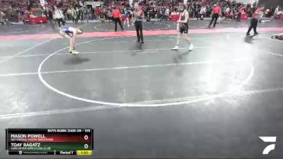 135 lbs Cons. Round 3 - Toay Ragatz, Lancaster Wrestling Club vs Mason Powell, Rio Vikings Youth Wrestling