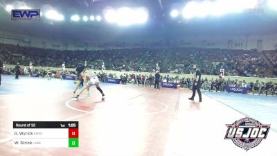 100 lbs Round Of 32 - Gunner Wyrick, Amped Wrestling Club vs Wyatt Strick, Lawrence Elite