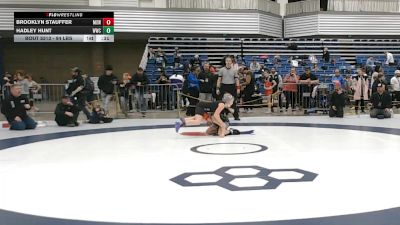 94 lbs 7th Place Match - Brooklyn Stauffer, Midwest Xtreme Wrestling vs Hadley Hunt, Western Wrestling Club