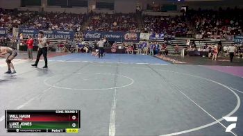 D 1 120 lbs Cons. Round 2 - Luke Jones, St. Paul`s vs Will Haun, Haughton