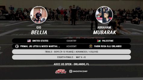 Gio Bellia vs Abraham Mubarak 2025 ADCC Orlando Open/Youth Trials