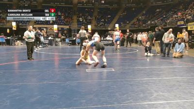 112 lbs Quarterfinal - Samantha Bentz, Cheltenham vs Carolina McClain, Trinity