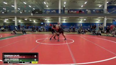 210 lbs Round 2 (16 Team) - Emerson Calvo, Askren Wrestling Academy 2 vs John Davidson, Steel Valley Renegades