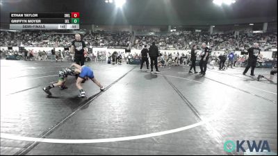 52 lbs Semifinal - Ethan Taylor, Shelton Wrestling Academy vs Griffyn Moyer, Del City Little League