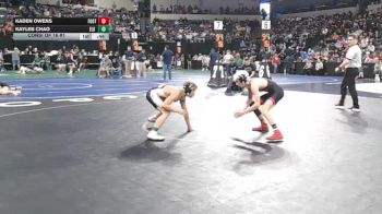 120 lbs Consi Of 16 #1 - Kaden Owens, Foothill (NS) vs Kayleb Chao, Elk Grove (SJ)