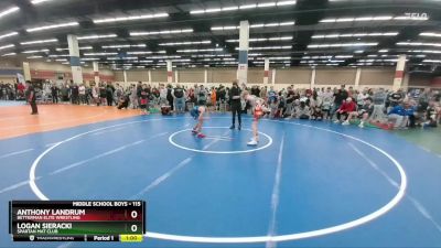 115 lbs Round 1 - Anthony Landrum, Betterman Elite Wrestling vs Logan Sieracki, Spartan Mat Club