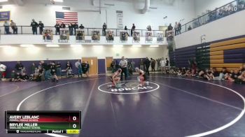 98 lbs Quarterfinal - Avery LeBlanc, Powell Middle School vs Brylee Miller, Worland Middle School