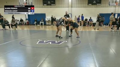 160 Frosh/soph Champ. Round 1 - Kinalisa Lokot, Buena Vista vs Alaina Franco, Augsburg University
