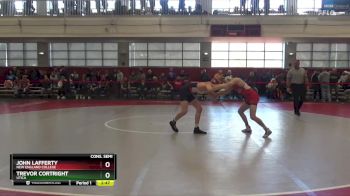 133 lbs Cons. Semi - Trevor Cortright, Utica vs John Lafferty, New England College