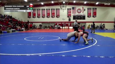 285 lbs Semifinal - Jonathan Garcia, Bakersfield College vs Benjamin Vega-Sanchez, Simpson University