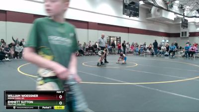 56-59 lbs Quarterfinal - William Woessner, Indian Creek WC vs Emmett Sutton, Fighting Irish WC