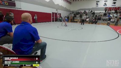 110 lbs Cons. Semi - Becket Juarez, Highland vs Sage Nichols, Deer Park