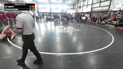 138 lbs Round 5 (8 Team) - Jet Abbott, Juab vs Rykan Hacking, Uintah