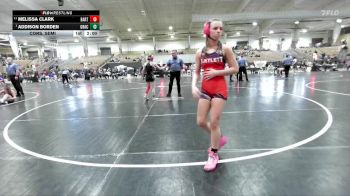 112 lbs Cons. Semi - Addison Borden, Blackman Wrestling Club vs Melissa Clark, Bartlett Wrestling Club