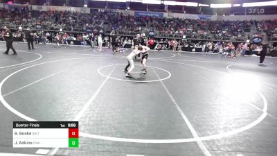 92 lbs Quarterfinal - Berkley Boeke, Sebolt Wrestling Academy vs Jase Adkins, Purler Wrestling Academy