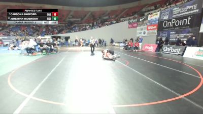 5A Boys 190 lbs Champ. Round 1 - Carson Langford, Dallas Boys vs Jeremiah Ridenour, Ridgeview Boys