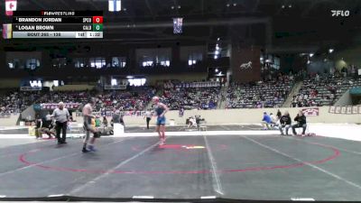 138 lbs Champ. Round 2 - Brandon Jordan, Spencer County vs Logan Brown, Caldwell County