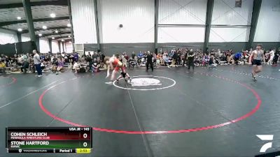 145 lbs Semifinal - Cohen Schleich, Peninsula Wrestling Club vs Stone Hartford, NWWC