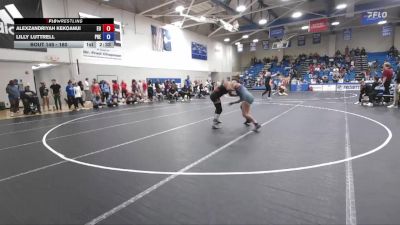 160 lbs Cons. Round 2 - Alexzandriyah Kekoanui, Emmanuel University vs Lilly Luttrell, Presbyterian
