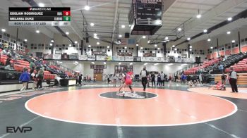 117 lbs 3rd Place - Edelain Rodriguez, Durant High School Girls vs Melania Duke, Sallisaw Lady Black Diamonds