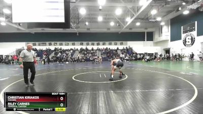 150 lbs Cons. Round 5 - Christian Kiriakos, Yucaipa vs Riley Carnes, Temescal Canyon