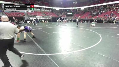 D3-285 lbs Quarterfinal - Jovan Lopez, Ozaukee vs Mitchell Boeder, Kewaunee